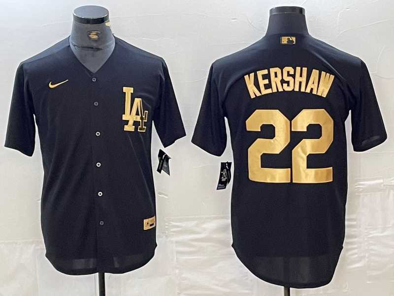 Men's Los Angeles Dodgers #22 Clayton Kershaw Black Gold Cool Base Stitched Jersey,We sell and wholesale Men's Los Angeles Dodgers #22 Clayton Kershaw Black Gold Cool Base Stitched Jersey on line form chian!